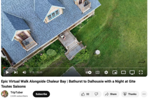 aerial view of Gite Seaside porch and deck